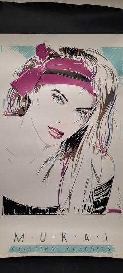 Mukai Paintings Graphics Signes Poster Dated 6-15-93