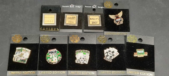 Rio LV 2006, Ballys 2007, Caesars 2008, World Series of Poker Pins, 9 Units