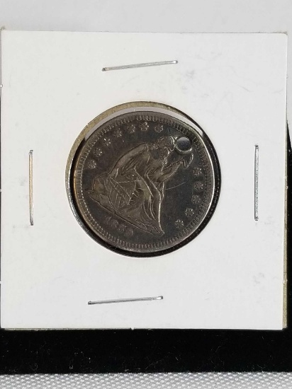1859 Seated Liberty Quarter Dollar Coin