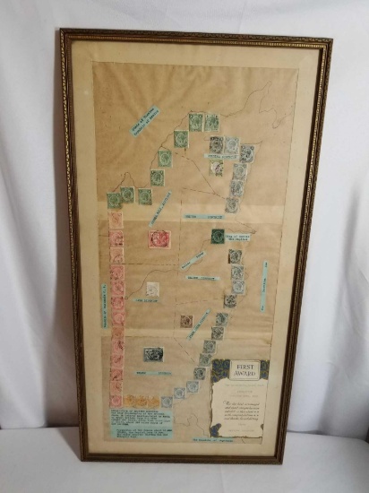 1934 Montebello Stamp Club British Colonies Framed
