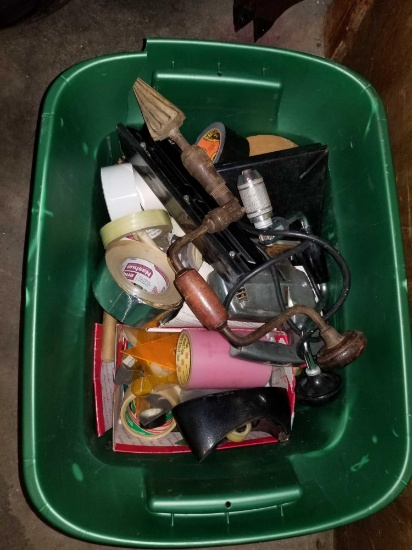 Bin Full of Vintage Tools Tape Saw Blades
