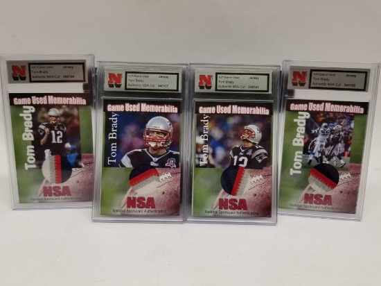 Tom Brady Game Used Jersey Card 4 Units