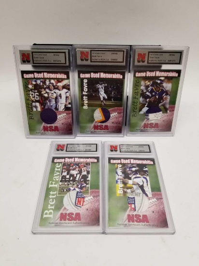 Brett Favre Game Used Jersey Card 5 Units