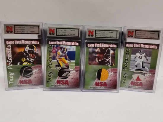 Troy Polamalu Game Used Jersey Card 4 Units