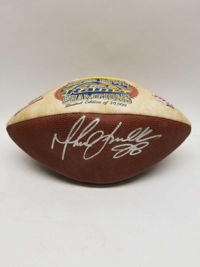 Marshall Faulk Signed Rams Football