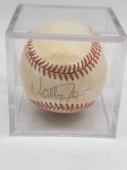 Signed Baseball Says Wally Joyner