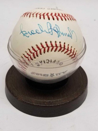 Signed Baseball says Brooks Robinson