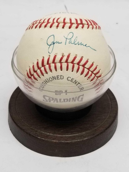 Signed Baseball says Jim Palmer
