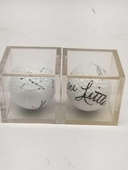 Signed Golf Balls says Gene Littler 2 Units