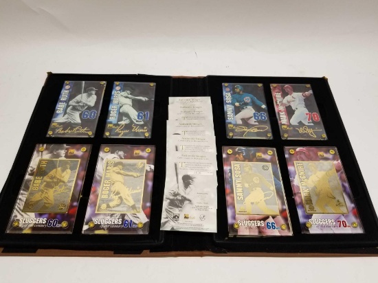 Sluggers of the Century 8 24k Gold Card Set in Book