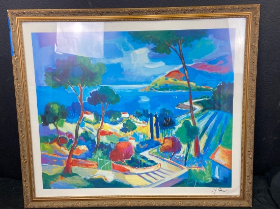 Signed framed art with COA