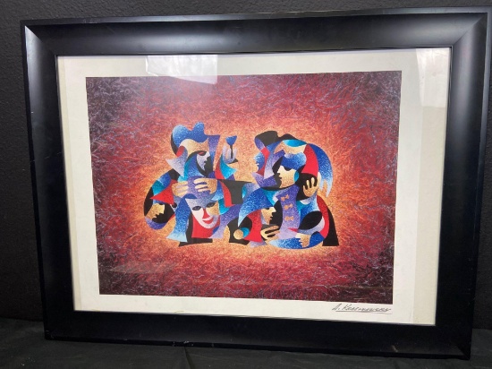 Signed framed poster