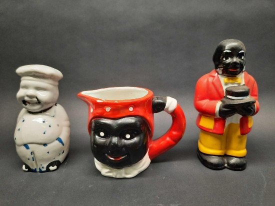 Black Mammy Picininny Lot, Bell, Coffee Mug, Coin Bank