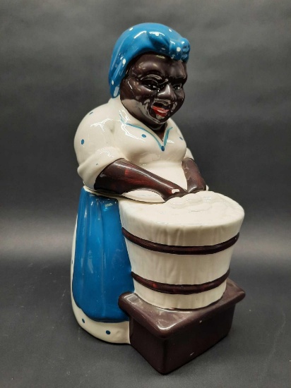 Black Mammy Picininny Cookie Jar, 11in Tall