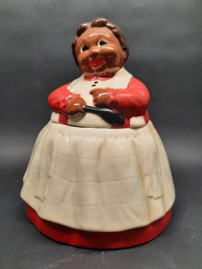 Black Mammy Picininny Cookie Jar, 10in Tall
