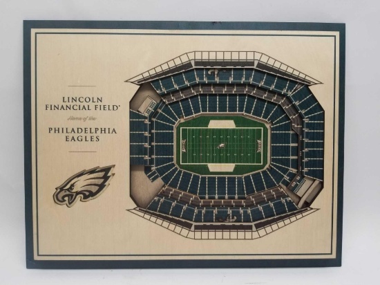 3D Layered Wood Philadelphia Eagles Stadium Plaque