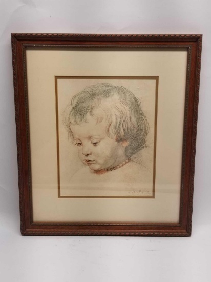 Signed Framed Sketch Artwork