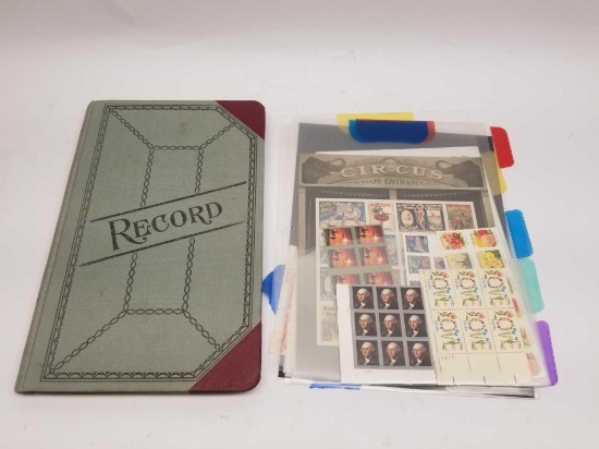 Vintage Record Book Stamp Blocks