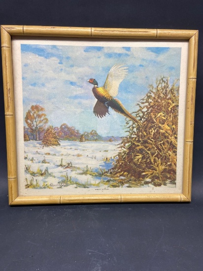 Vintage art by Richard Bishop framed Lithograph