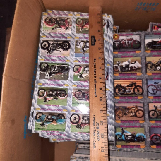 Box of Uncut Motorcycle Classics Sheets