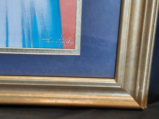Signed & Framed Africaana Artwork, 23in wide