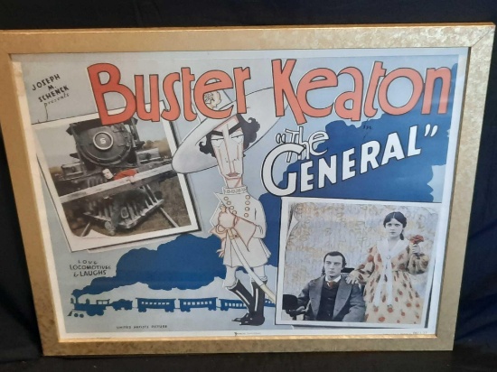 Framed Buster Keaton The General Movie Classics Poster, 30in wide