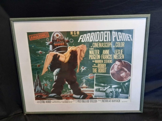 Forbidden Planet Framed Classic Movie Poster 34in Wide