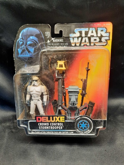 Star Wars Deluxe Crowd Control Storm Trooper Action Figure NIB