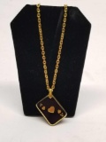 Gold Plated Ace of Hearts Necklace Pendant