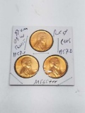 1957D and P Red Gem BU Wheat Cents