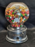 Ford & Gum Co. Antique Gumball Machine with Original Gumballs, 12in Tall