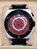 Invicta Swiss Watch 5839 Mens I-Force GMT Black Textured Dial Black Nylon