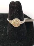1/10 Carat Diamond Gold Over Sterling Silver Ring Size 7