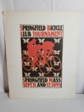 Art Nouveau Bicycle Poster on Board