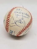 Signed Baseball says Cecil Fielder