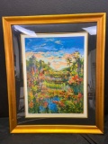 Signed framed numbered Wolf peaceful view