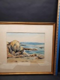 Watercolor Ocean scene by Wagner