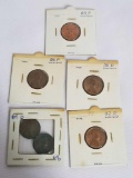 Carded Wheat Lincoln Cents Red Gems 5 Units