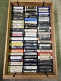 Wood Wine Box Full of 8 Track Tapes