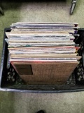 Crate of Vintage LP Records