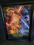 Star Wars The Force Awakens Rey Finn Framed Poster 40in Tall