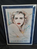 Signed & Framed Dennis Mukai Large Seriograph LA Models 89 Jennifer, 40in Tall