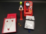 Disney Jewelry Lot Pez 4 Units
