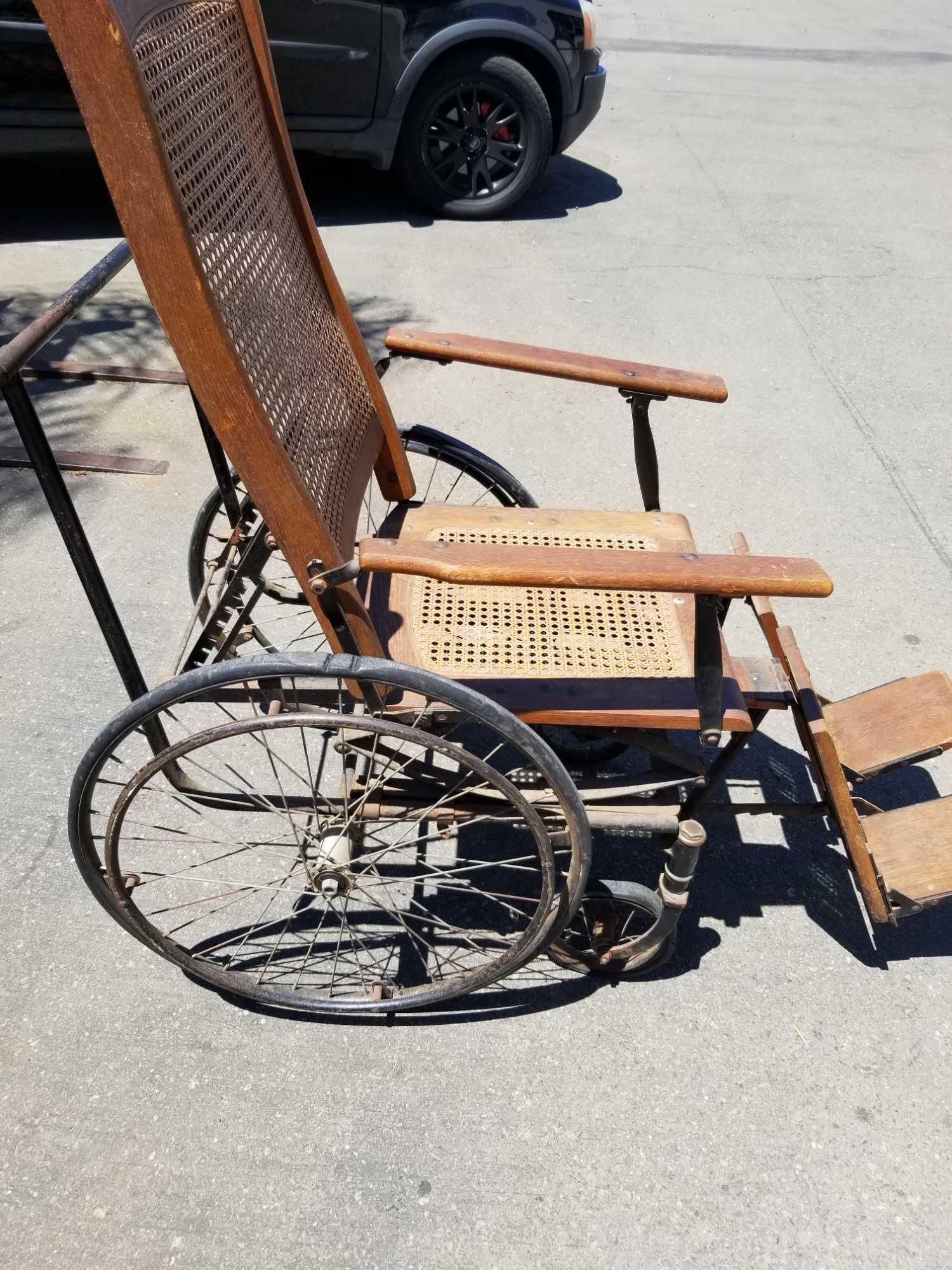 Antique Colson Company Wood Metal Wheelchair | Proxibid