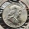 1954 Franklin Half Dollar d/d ddr gem bu fbl blazing beauty frm original roll 90% silver