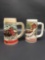 Budweiser and Coors Beer Steins