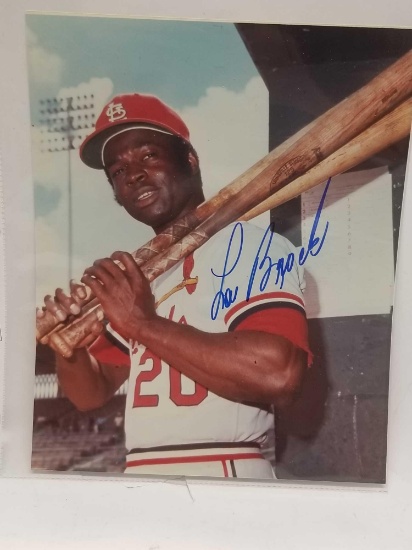 Lou Brock Signed Photo