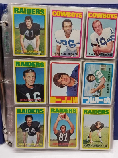 Binder of Football Cards 1972 1973 1974