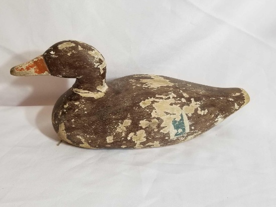 Vintage Wood Carved Duck Decoy