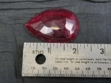 200+ ct Massive Blood Red Ruby Genuine Natural Mined Stone from Madagascar Pear Cut 2in Length